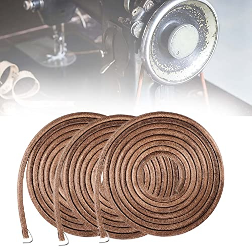 3 StüCk NäHmaschine GüRtel 183cm Rolle Lederriemen NäHmaschine Rund Lederschnur 5mm Durchmesser Leder Antriebsriemen Mit 1 Haken Anwendbar Auf Flying Butterfly Brand Shanghai Brand TretnäHmaschine