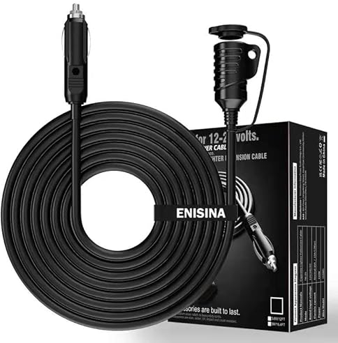 KFZ Zigarettenanzünder Verlängerungskabel DC 12V/24V 16AWG für zigarettenanzünder steckdose (3.6M)