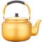 Cabilock Wasserkocher Aluminium Wasserkessel Metall Koreanisch Makgeolli Teekessel Tragbarer Teekocher Vintage Wasserkocher für Restaurant Zuhause Camping 1.5L Gold