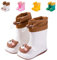 Stivali Bambino e Bambina Ragazzo e Ragazza in Eva Stivali da Pioggia Dinosauro Unisex Antiscivolo Impermeabili 04 Orso Bianco 28 EU Dimensione Etichetta 180