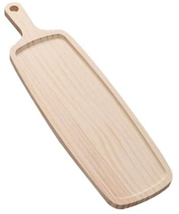 BESTonZON Multifunktionales Pizza Schneidebrett Aus Kiefernholz Mit Griff 50cm Festholz Küchenbrett Langlebig Rissfest Für Pizza Und Sushi