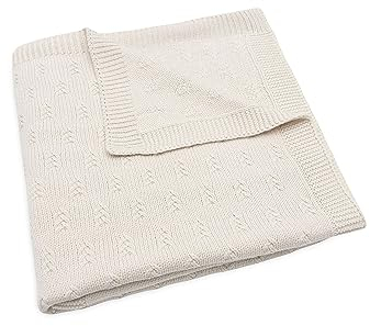 Jollein 516-522-67047 Kinderdecke Strick Grain Knit Oatmeal beige (100x150 cm)