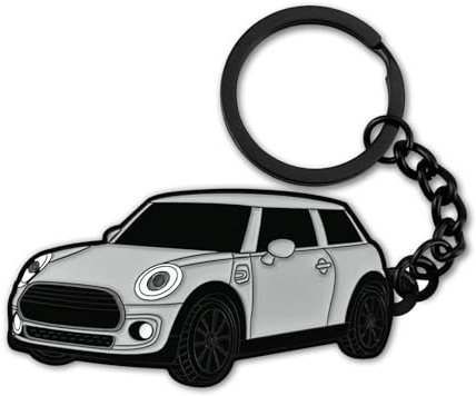 glahorse Porte-clés Cooper/Cooper S 2014-2022, porte-clés en métal, gris, 5*2.5