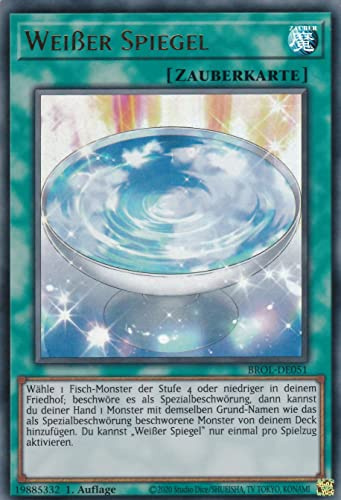 BROL-DE051 - Weißer Spiegel - Ultra Rare - 1. Auflage - Deutsch - Brothers of Legend - mit LMS Trading Fieldcenter-Karte Yugioh