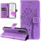 Dcjlbo Cover per Samsung Galaxy A35 5G Custodia Cover in Pelle Portafoglio a Libro con Fiori Disegni Porta Carte Magnetica Cover Flip Case Antiurto Custodia per Samsung Galaxy A35 5G-Viola