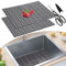 Sink Mat, 2 Pcs Sink Protector Mats for Kitchen Porcelain/Stainless Steel Sinks, 30 x 40cm Adjustable Sink Mat Protector,PVC Sink Liner,Fast Draining Mat for Kitchen Sink Countertop,Dishes,Glassware