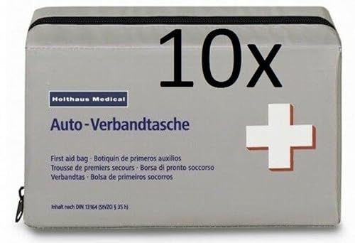 10 x KFZ Verbandtasche Holthaus DIN 13164-2022 mit maske frische Produktion