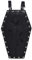Dolls Kill Rose Resurrection Sarg-Rucksack, Schwarz, Schwarz