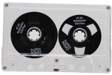 Reel-to-Reel-Leerkassette, Professionelle 50-Minuten-Rohling-Audiokassette für Musikaufnahmen (Black)