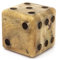 Mango Wood Dice Shaped Doorstop | Novelty Chunky Cube Wooden Dice Door Stop | Doorstop Block Indoor Weighted Door Stopper for Floor - 15cm