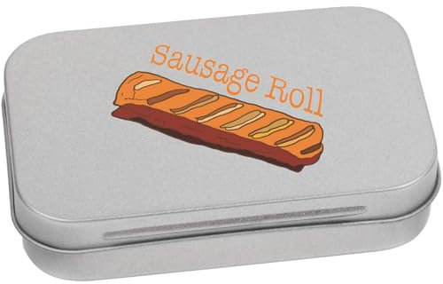 Azeeda 95mm 'Sausage Roll' Metal Hinged Tin/Storage Box (TT00248667)