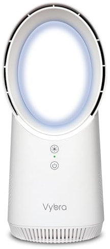 Vybra Solo - Rechargeable Bladeless & Cordless Desktop Fan - White