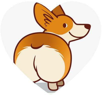 Heart Acrylic Fridge Magnets Locker Refrigerator Magnets Furniture Decoration 1pc, Corgi Dog Funny Butt