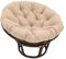 Surwin Hängesessel Kissen, Kissen für Hängesessel Rundes Dicke Stuhlkissen Weich Bequem Gartenstuhlauflage, Kissen Hängesessel für Rattanmöbel und Gartenstuhl (100cm,Khaki)