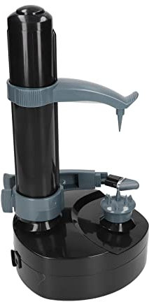Pelapatate Elettrico, Lama Regolabile Pelapatate Automatico per Frutta con 2 Lame Pelapatate da Cucina Design Umanizzato Ampiamente Usato per Pelapatate (BLACK)