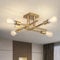 WTUOING Vintage Deckenlampe Gold 4 Flammig Deckenleuchte Schlafzimmer Deckenlampe Wohnzimmer, Retro Deckenleuchte Industrial Wohnzimmerlampe Modern Sputnik Decke Lampe für Küche, Esszimmer