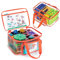 Rexmica 4pcs Toy Storage Organiser Bag for Magnetic Building Blocks, Waterproof PVC Zipper Pouch for Magnet Toy, Clear Travel Bag for Board Game, Magnetic Building Set, Car Toy, Puzzle, Toy Bricks