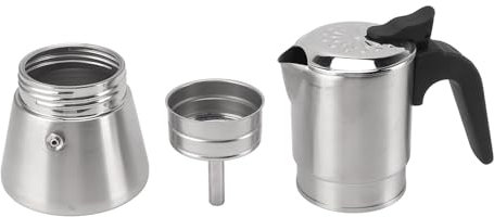 Akozon 304 Less Steel Moka Pot Hand Brewed Coffee Pot High Pressure Cold Extraction Single Valve Coffee Equipment For Home, Multifunctional Accessory For Home Use