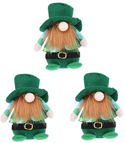 Warmhm Irische Zwerge St Patrick's Day Deko – Plüsch Kobolde - Nordisch Inspirierte Nisse - Skandinavische Tomte Und Elf Zwerg Figuren Für Fröhliche Frühlingsgeschenke Und