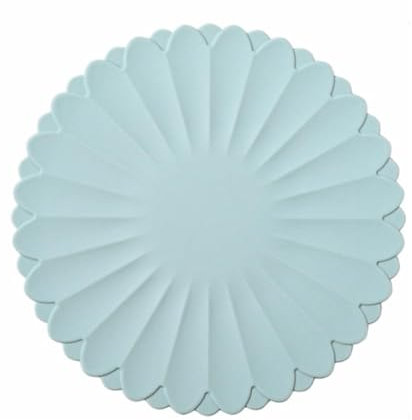 Heat-Resistant Silicone Trivet Mats - Non-Slip Hot Plate Holder for Kitchen Countertops & Dining Tables, Reusable Pot Holder Pad, Dishwasher Safe (Sea Sky Blue, Diameter: 30cm/11.81)