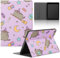 Tablet Cover per Samsung Galaxy Tab A 10,1 2019 SM-T510/T515, Cute Cartoon Cat Pusheen Motivo Moda Design con Funzione Pelle PU Holder Flip con Regolabile Tablet Protezione Antiurto Case,sweet