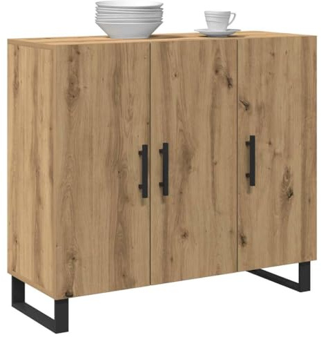vidaXL Sideboard Artisan-Eiche 90 x 34 x 80 cm Holzwerkstoff | Bietet viel Platz zum Verstauen von Dingen, Solide Bauweise, die auf das moderne Zuhause zugeschnitten ist,