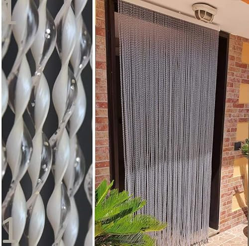 BricoShopping® Tenda moschiera Mod.A a fili in pvc regolabile Zanzariera per porta finestra esterna ingresso balcone camper filo ANTIMOSCHE 4 misure (1 (Bianco), 130L x 240A cm (1 Pannelli))