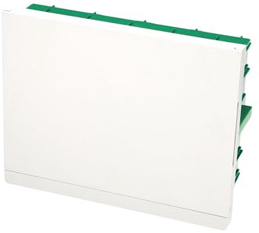 EDO Coffret de Distribution Encastré 1 Rangée pour 12 Modules 22 x 27,5 x 9,5 - IP40 Blanc Boîtier Électrique en ABS - Coffret Électrique pour Installations Intérieures