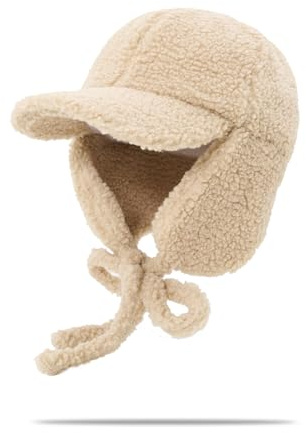 YAMEE Trappermütze Warme für Damen mit Ohrenschutz,Wintermütze für Herren mit Kinnriemen Winddicht,Fliegermütze Damen Verstellbar Weich,Jagdhut,Unisex Skimütze für Outdoor-Aktivitäten