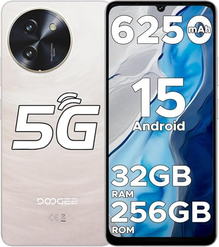 DOOGEE Note 59 Pro Smartphone 5G Android 15, 6.75 120Hz 32GB+256GB/TF 2TB Cellulari, T8200 Octa-Core Telefono Cellulare, 6250mAh/16MP+8MP/Fingerprint/Face ID/5G Dual SIM/Widevine L1/OTG/Tipo-C/NFC