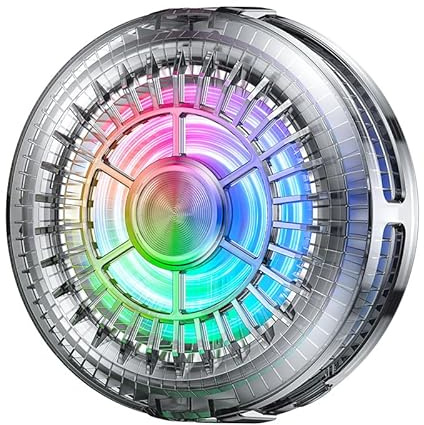 Magnetischer Handy Kühler, Handy-Kühler, Phone Cooler, Geräuscharmer USB Lüfter, RGB Licht, Hohe Energieeffizienz, Magnetischer Clip für Optimale Kühlung, Kompatibel für Smartphones Von 4 bis 7,5 Zoll