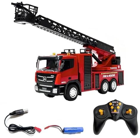 AS Hobby Italia Camion RC 1/14 Pompieri con Getto d’Acqua Modello 1361 – Radiocomandato 2.4 GHz con Luci e Suoni