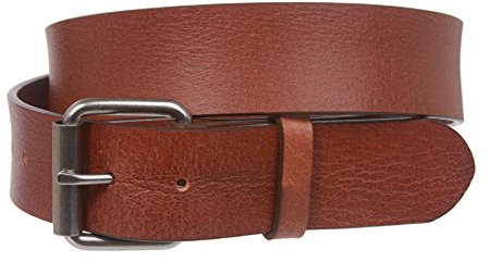 Snap On Plain Oil Tanned Top Grain Cowhide Vintage Retro Leather Belt, Tan | 34