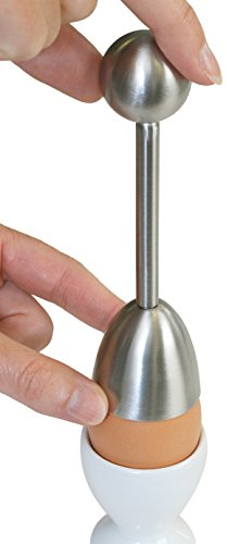 MOHA Eierköpfer, Edelstahl, Silber, 4 x 14 x 10 cm