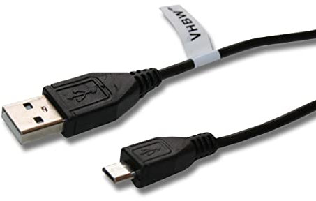vhbw Micro-USB Kabel (USB A auf Micro USB) kompatibel mit Sony Ericsson - USB Datenkabel, 30 cm Schwarz
