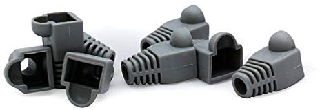 VulTech Gommini copri plug RJ45 SN21424 Cat 5e, plastica dura, confezione da 50 pezzi, protezione e rifinitura cavi, compatibili con connettori RJ45 standard e crimpatrici