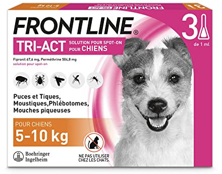 FRONTLINE tri-act Chiens de 5 à 10 kg 3 pipettes