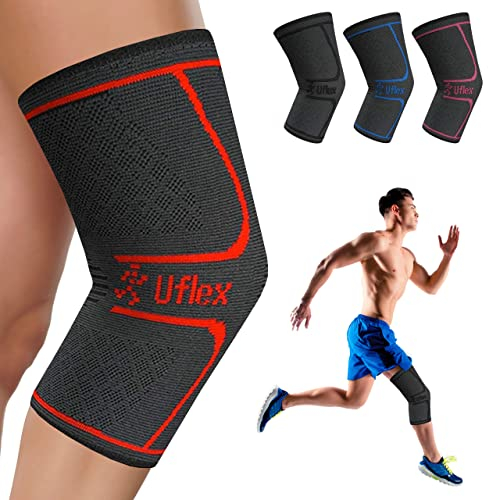 Uflex Athletics (Small) Knee Compression Sleeve Support for Running, Jogging, Sports, Joint Pain Relief, Arthritis and Injury Recovery-Single Wrap