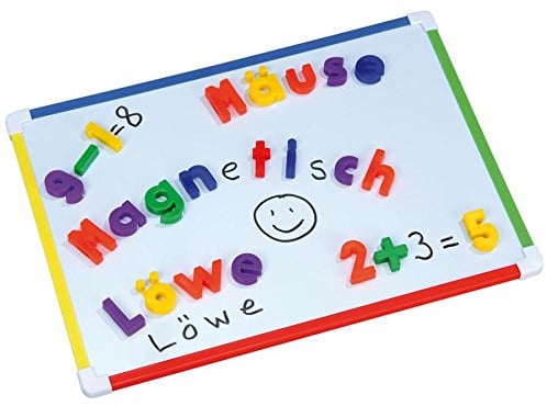 Betzold - Whiteboard bunt, magnetisch, 28 x 40 cm - Tafel Kinder Board beschreibbar beschriftbar abwischbar Schüler malen Magnete