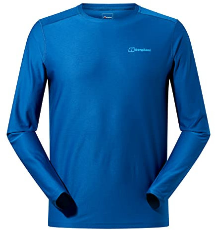 Berghaus Men's 24/7 Long Sleeve Crew Tech Baselayer T-Shirt, Limoges, M