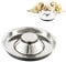 SUOXU Puppy Slow Feed Bowl, Stainless Steel Metal Dog Bowls，Puppy Weaning Bowl Puppy Dish Can be Used for Multiple Puppies to Eat Water Bowl and Dog Food Bowl at The Same Time (34cm/13.3in)