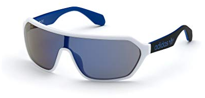 Adidas Unisex-Erwachsene OR0022 Sonnenbrille, White/blu Mirror, 00