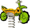 Wickey PRO Federwippe Motorrad Crossey grün/gelb - Federtier Spielplatzgerät - inklusive Bodenanker - Outdoor Spielplatz Wippe für Kinder - für öffentliche Spielplätze und Schulen
