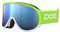 POC Retina Clarity Comp - Skibrille mit klassischem Design und zylindrischen Gläsern für optimale Sicht bei Wettkämpfen, Fluorescent Yellow/Green/Spektris Blue