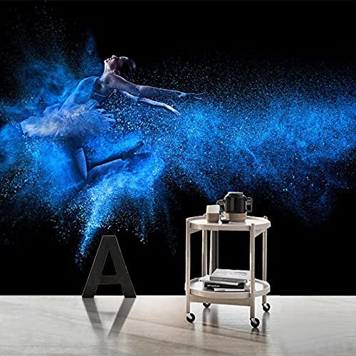 XTSWallpaper Papier Peint Autocollant Murale 3D 400X280Cm Bleu Personne Femme Papier Peint Photo 3D Enfants Chambre 3D Murale Pvc Autocollant Wall Art Garçon Fille Chambre Affiche Murale