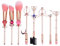 Bswefty Sailor Moon Lot de 8 pinceaux de maquillage pour eyeliner, fard à paupières, fond de teint, poudre, poils naturels synthétiques roses (couleur du manche : 02)