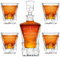 Maverton 950 ml Whiskey Karaffe + 2/4 / 6er Whiskygläser Set mit Gravur - Whisky Dekanter - luxuriöses Design - Kristallglas - für Männer zum Geburtstag - unvergleichlich