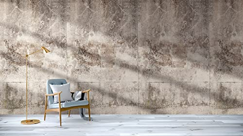 A.S. Création Livingwalls Fototapete Betonoptik Loft Industrial Grau Weiß 383391 The Wall 1,59 m x 2,80 m Wohnzimmer Küche Flur Esszimmer