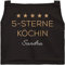 SpecialMe® Kochschürze Küchenschürze Damen 5 Sterne Köchin personalisierte Schürze für Frauen mit Namen Baumwolle schwarz unisize