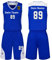 HDSD Benutzerdefiniert Trikot Kinder Erwachsene Basketball Jersey & Shorts 2 Teiliges Set Name Nummer Team Logo Personifizieren Basketball Trikots (blau)
